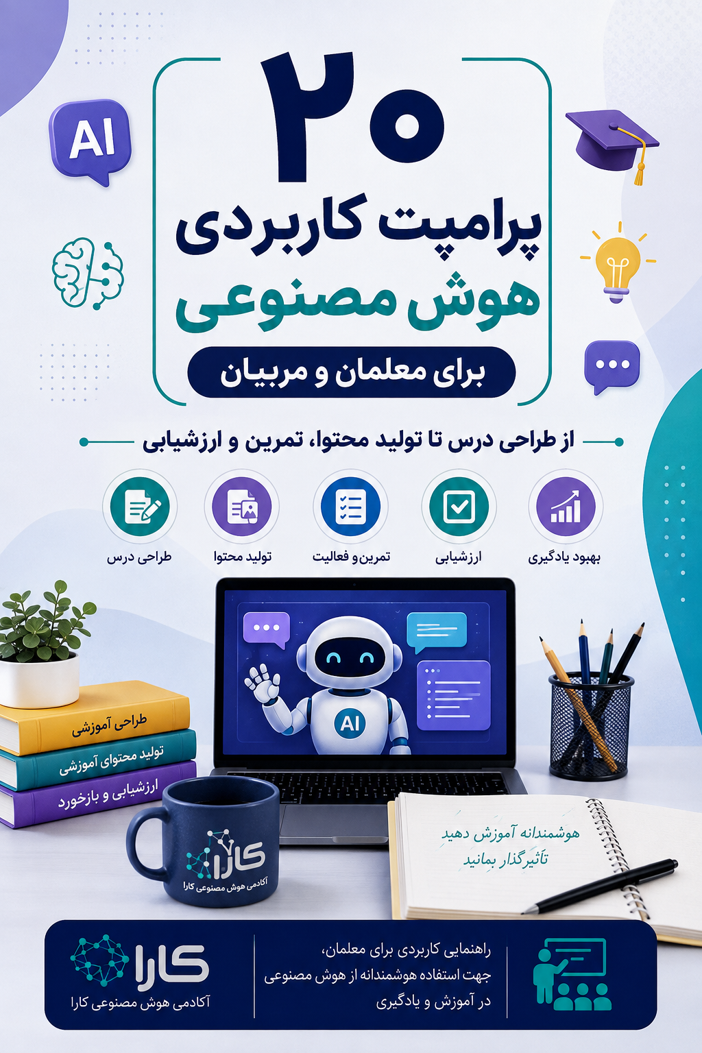 20 پرامپت کاربردی هوش مصنوعی برای معلمان ومربیان